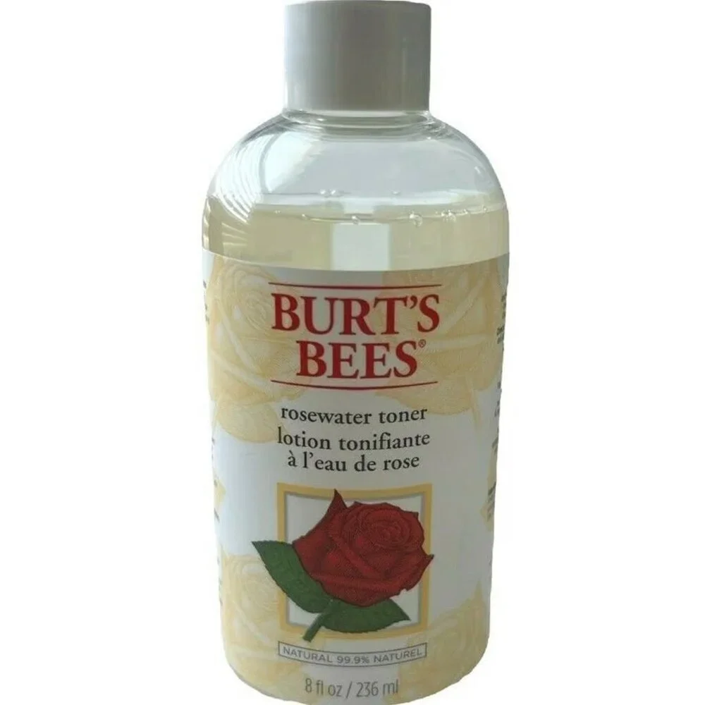 BURT'S BEES New 'Rosewater' Toner 8oz Bottle FACTORY SEALED